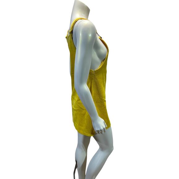 SHEIN Yellow Corduroy Overall Dress Jumper Size M - Picture 4 of 13